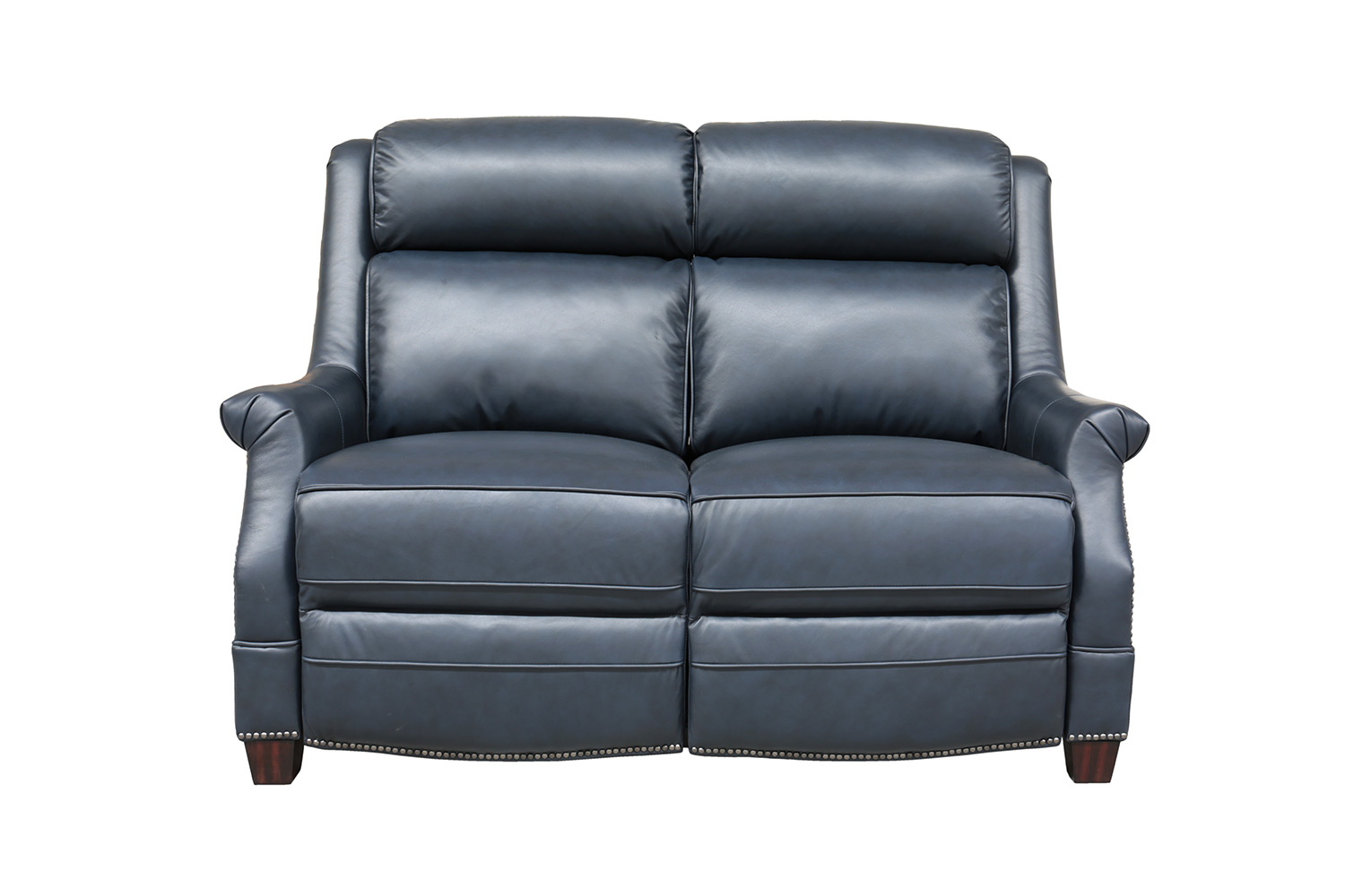 Barcalounger Warrendale Power Reclining Loveseat with Power Head Rests - Shoreham Blue/All Leather