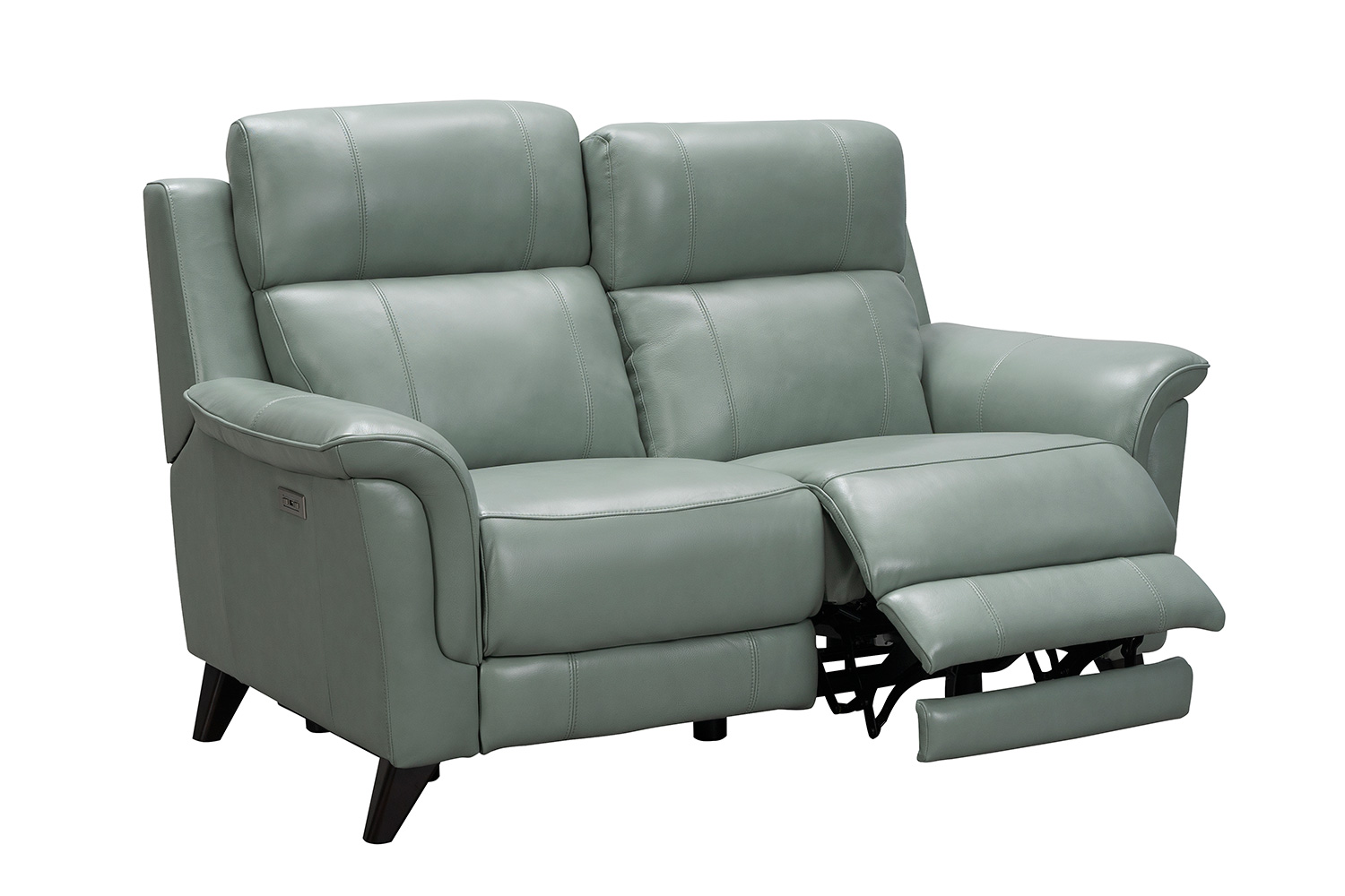 Barcalounger Kester Power Reclining Loveseat with Power Head Rests - Lorenzo Mint/Leather match