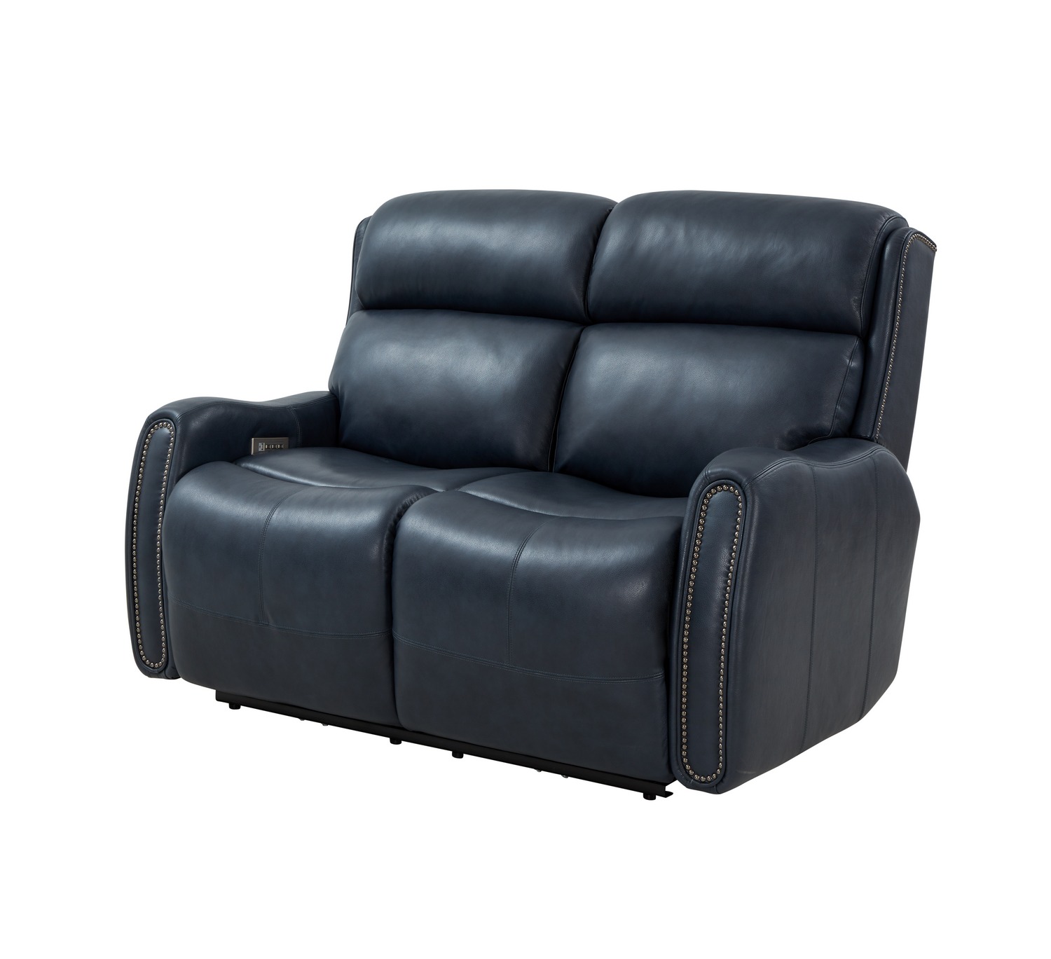 Barcalounger Brookside Power Reclining Loveseat with Power Head Rests and Power Lumbar - Barone Navy Blue/All Leather