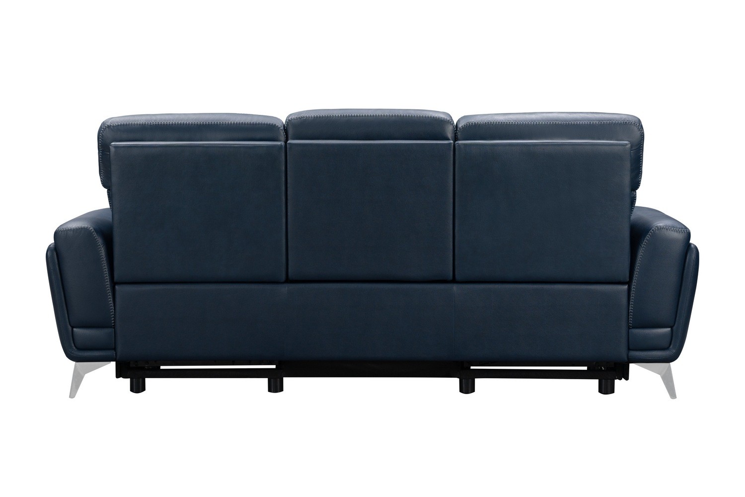 Barcalounger Cameron Power Reclining Sofa with Power Head Rests - Marco Navy Blue/Leather Match