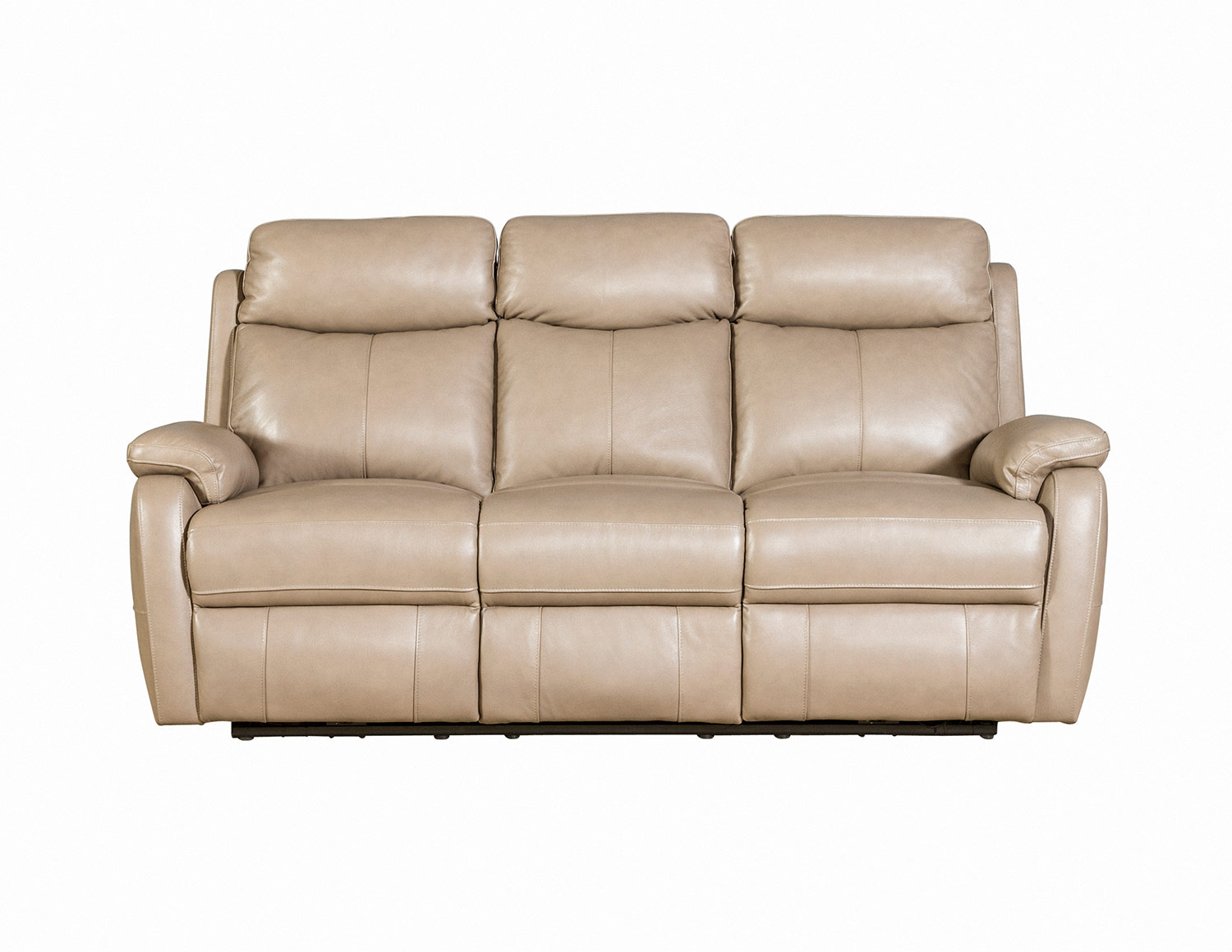 Barcalounger Brockton Power Reclining Sofa with Power Head Rests - Gable Twine/Leather Match
