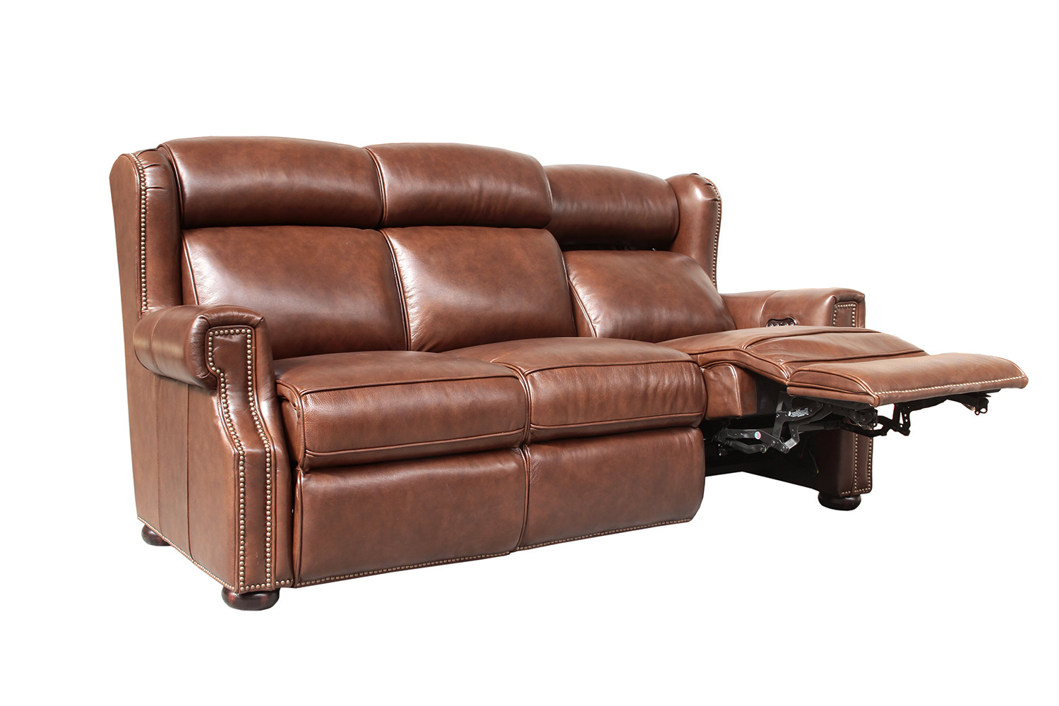 Barcalounger Benwick Power Reclining Sofa with Power Head Rests - Shoreham Chocolate/All Leather