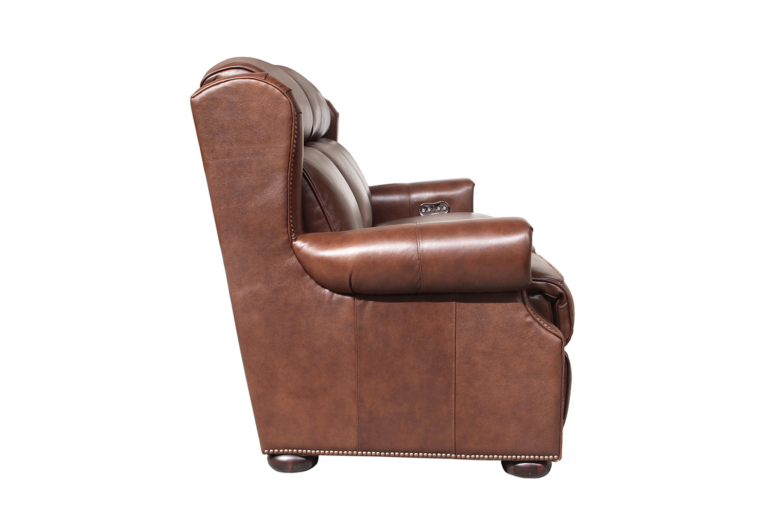 Barcalounger Benwick Power Reclining Sofa with Power Head Rests - Shoreham Chocolate/All Leather