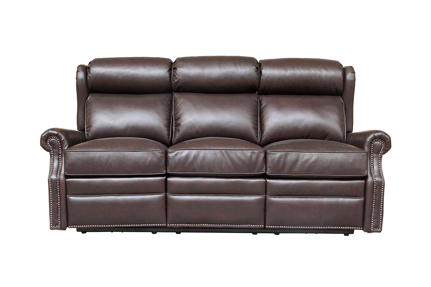 Barcalounger Southington Power Reclining Sofa with Power Head Rests - Shoreham Dark Umber/All Leather