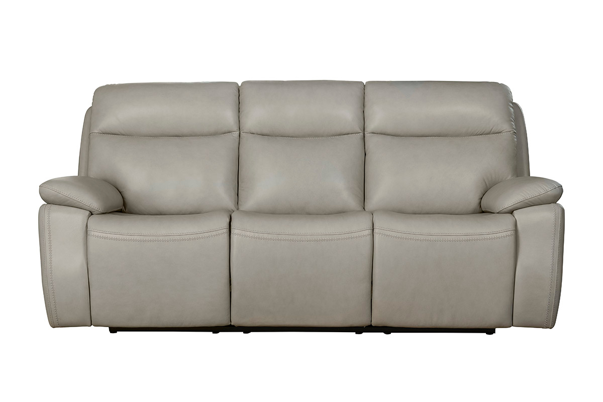 Barcalounger Micah Power Reclining Sofa with Power Head Rests - Venzia Cream/Leather Match