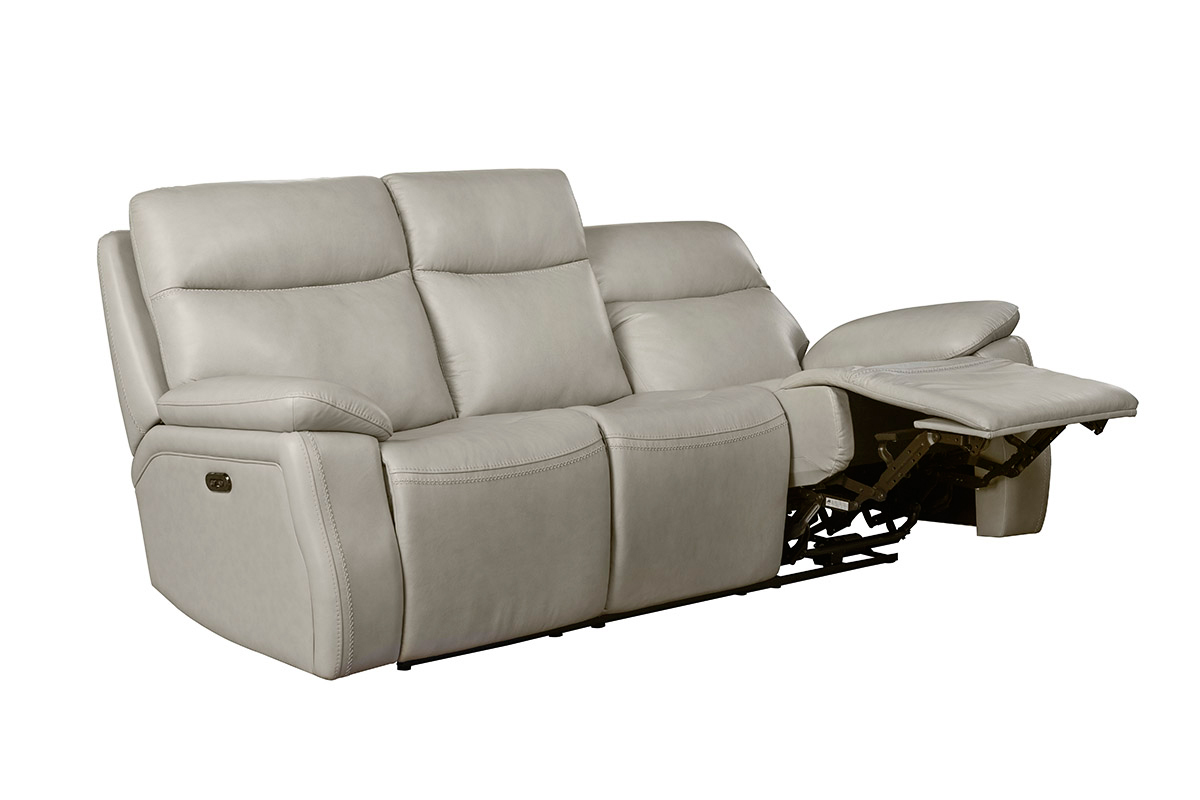 Barcalounger Micah Power Reclining Sofa with Power Head Rests - Venzia Cream/Leather Match