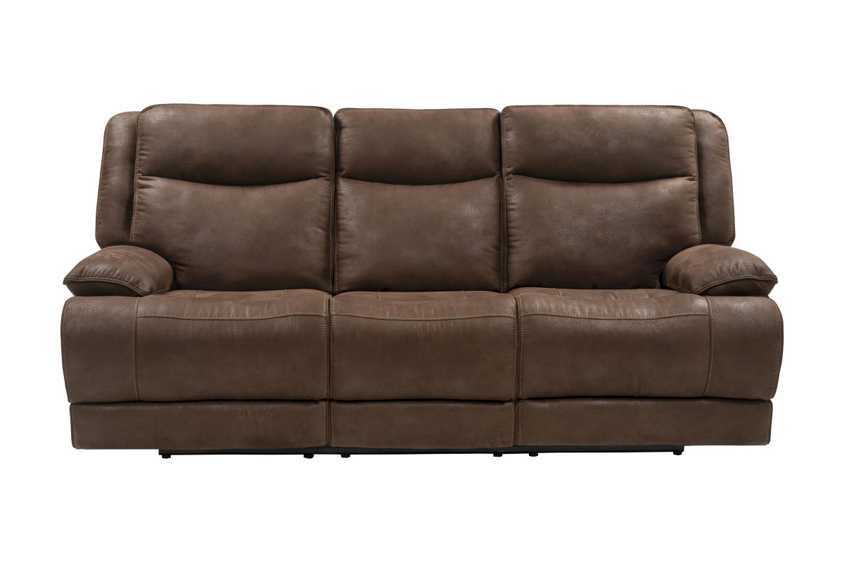 Barcalounger Lawson Power Reclining Sofa with Power Head Rests - Garrett Chocolate/fabric