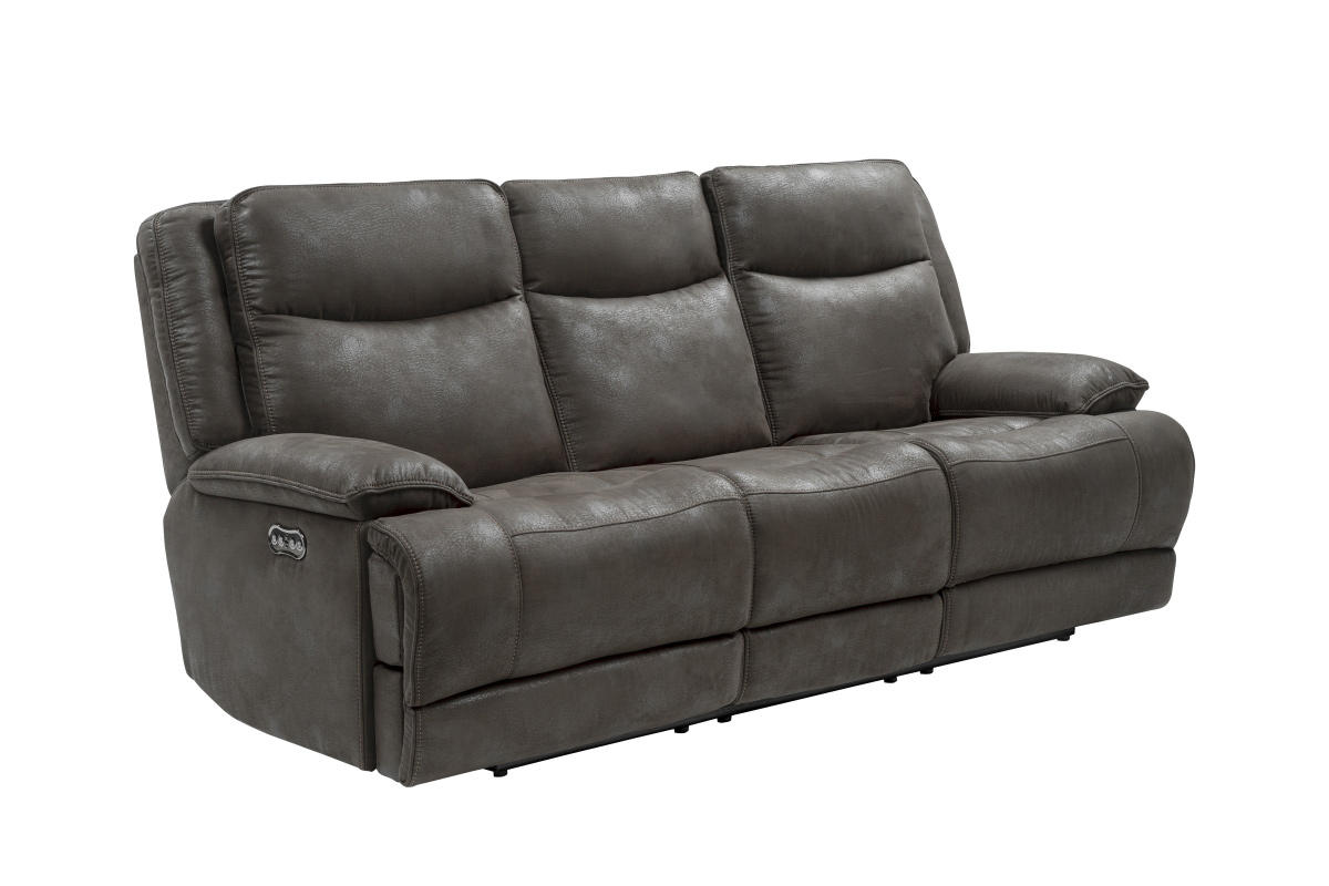 Barcalounger Lawson Power Reclining Sofa with Power Head Rests - Garrett Gray/fabric