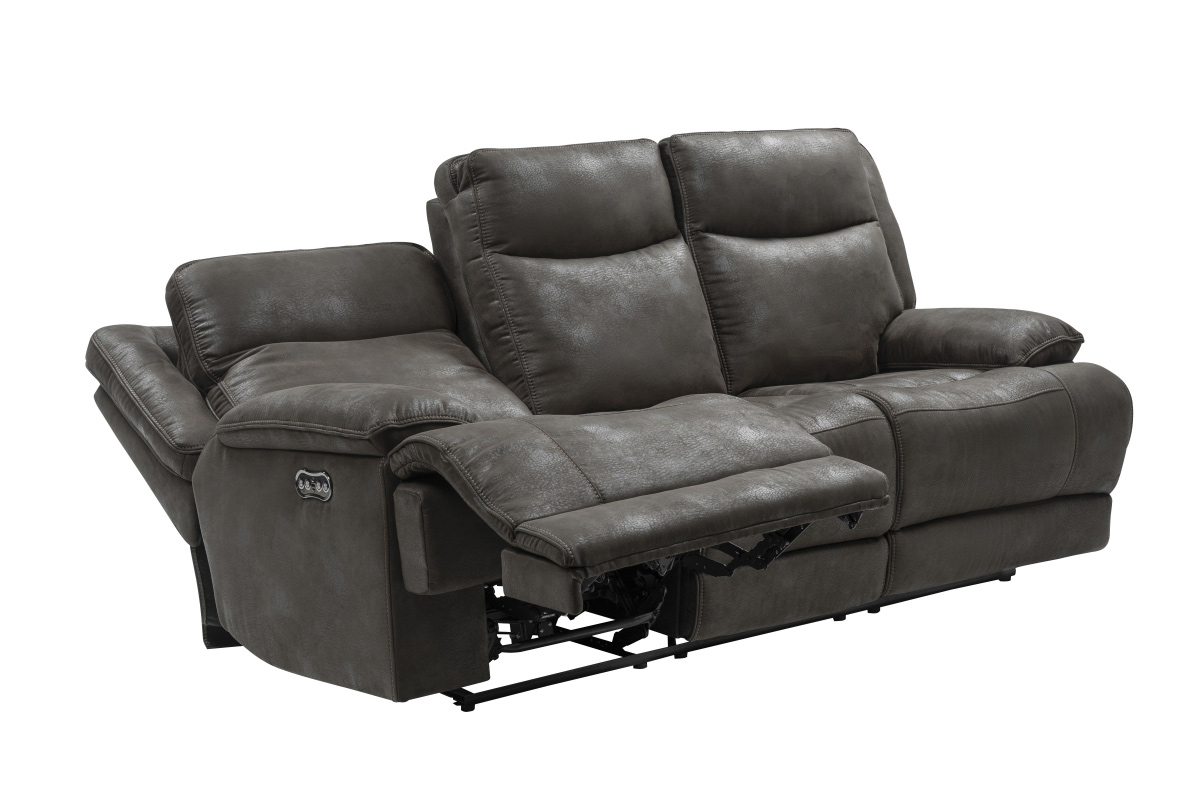 Barcalounger Lawson Power Reclining Sofa with Power Head Rests - Garrett Gray/fabric