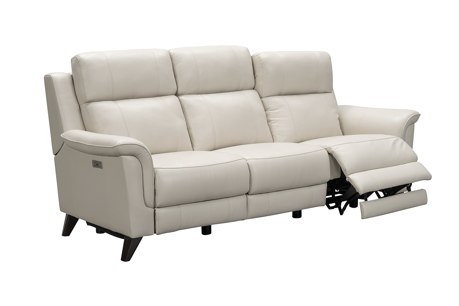 Barcalounger Kester Power Reclining Sofa with Power Head Rests - Laurel Cream/Leather match