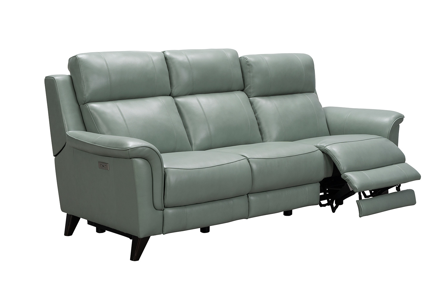 Barcalounger Kester Power Reclining Sofa with Power Head Rests - Lorenzo Mint/Leather match