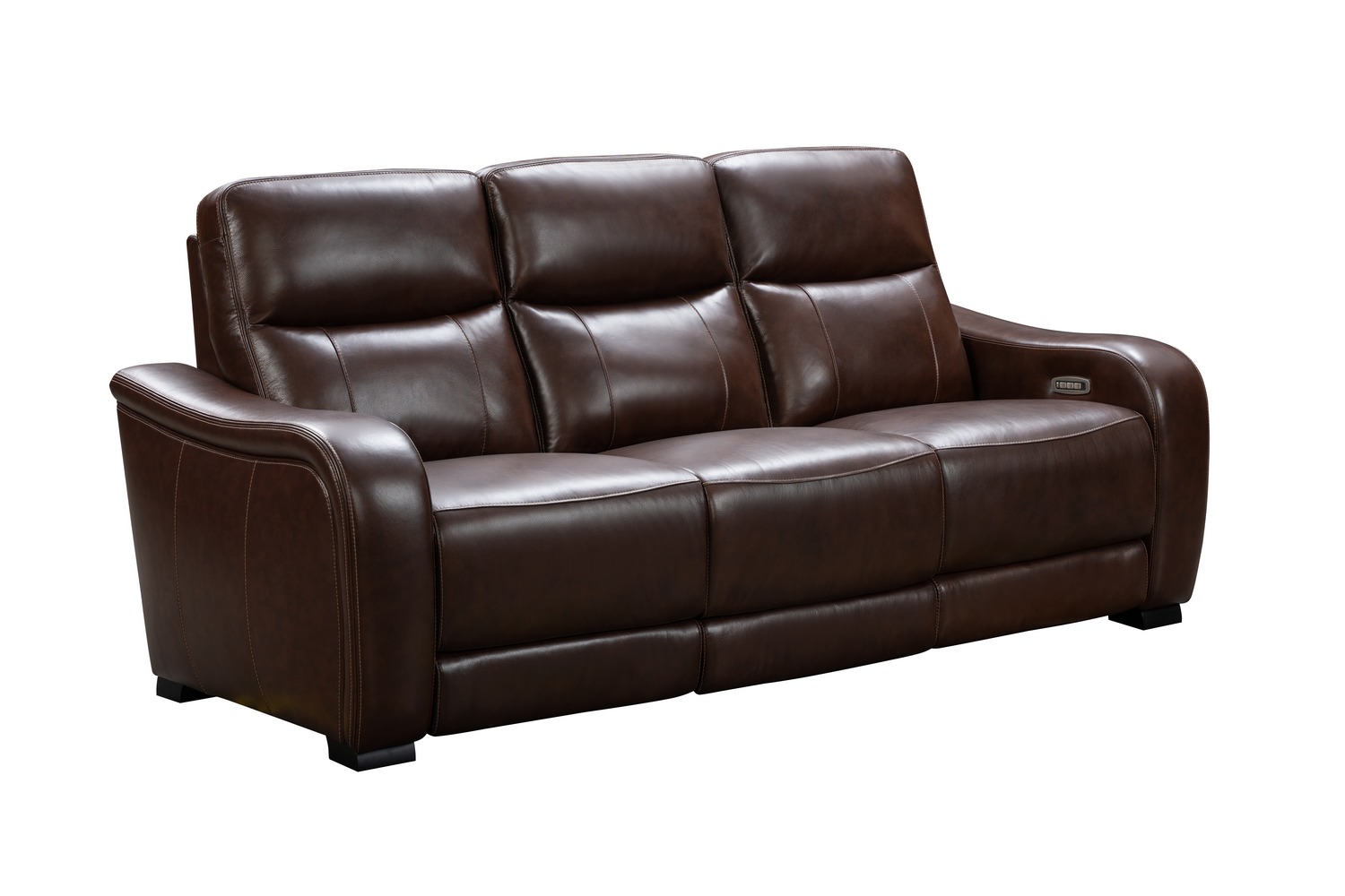 Barcalounger Electra Power Reclining Sofa with Power Head Rests and Power Lumbar - Castleton Rustic Brown/Leather Match