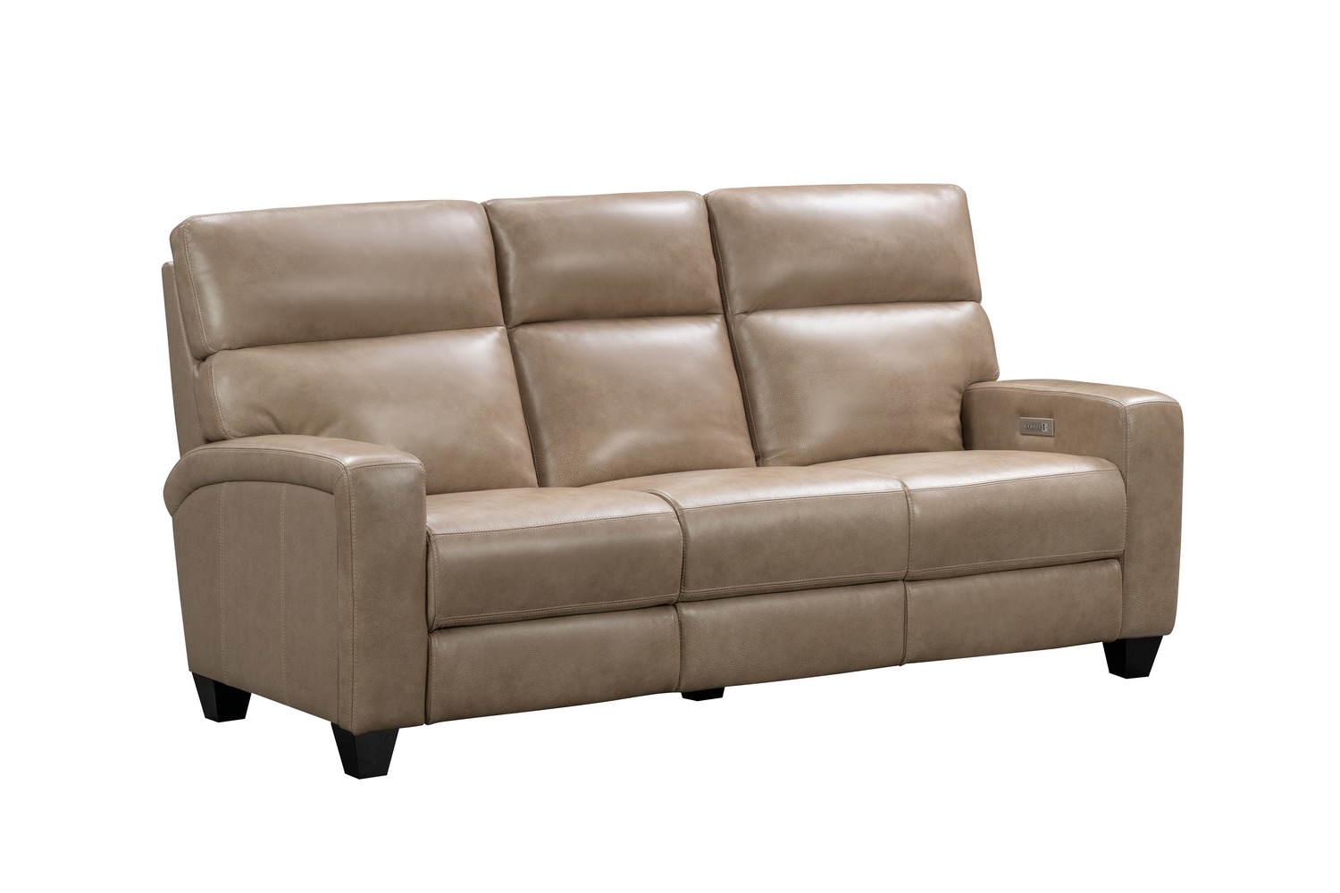 Barcalounger Marcello Power Reclining Sofa with Power Head Rests and Power Lumbar - Elliot Taupe/Leather Match