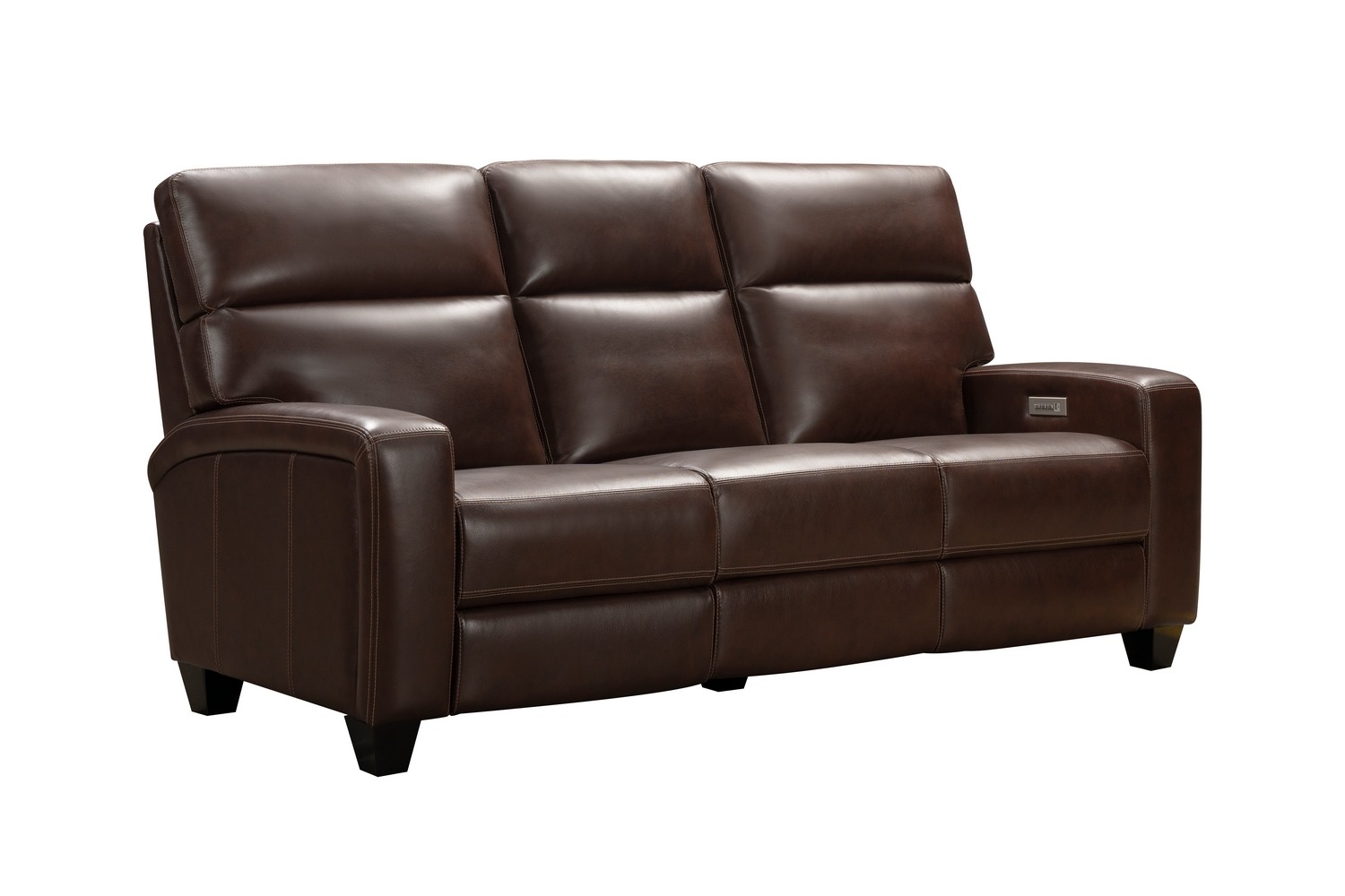 Barcalounger Marcello Power Reclining Sofa with Power Head Rests and Power Lumbar - Castleton Rustic Brown/Leather Match