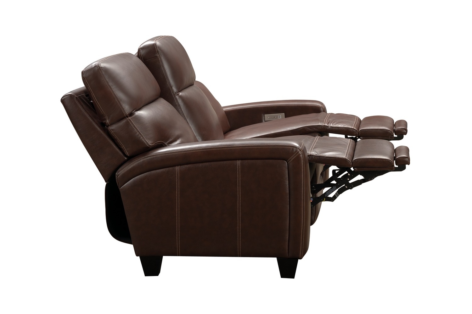 Barcalounger Marcello Power Reclining Sofa with Power Head Rests and Power Lumbar - Castleton Rustic Brown/Leather Match