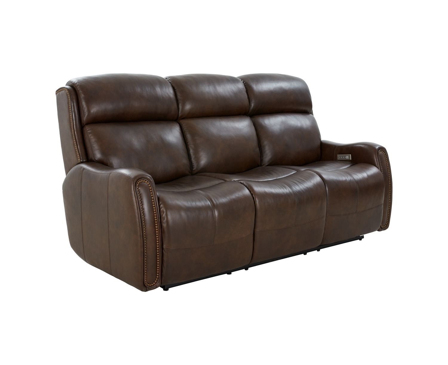 Barcalounger Brookside Power Reclining Sofa with Power Head Rests and Power Lumbar - Ashford Walnut/All Leather