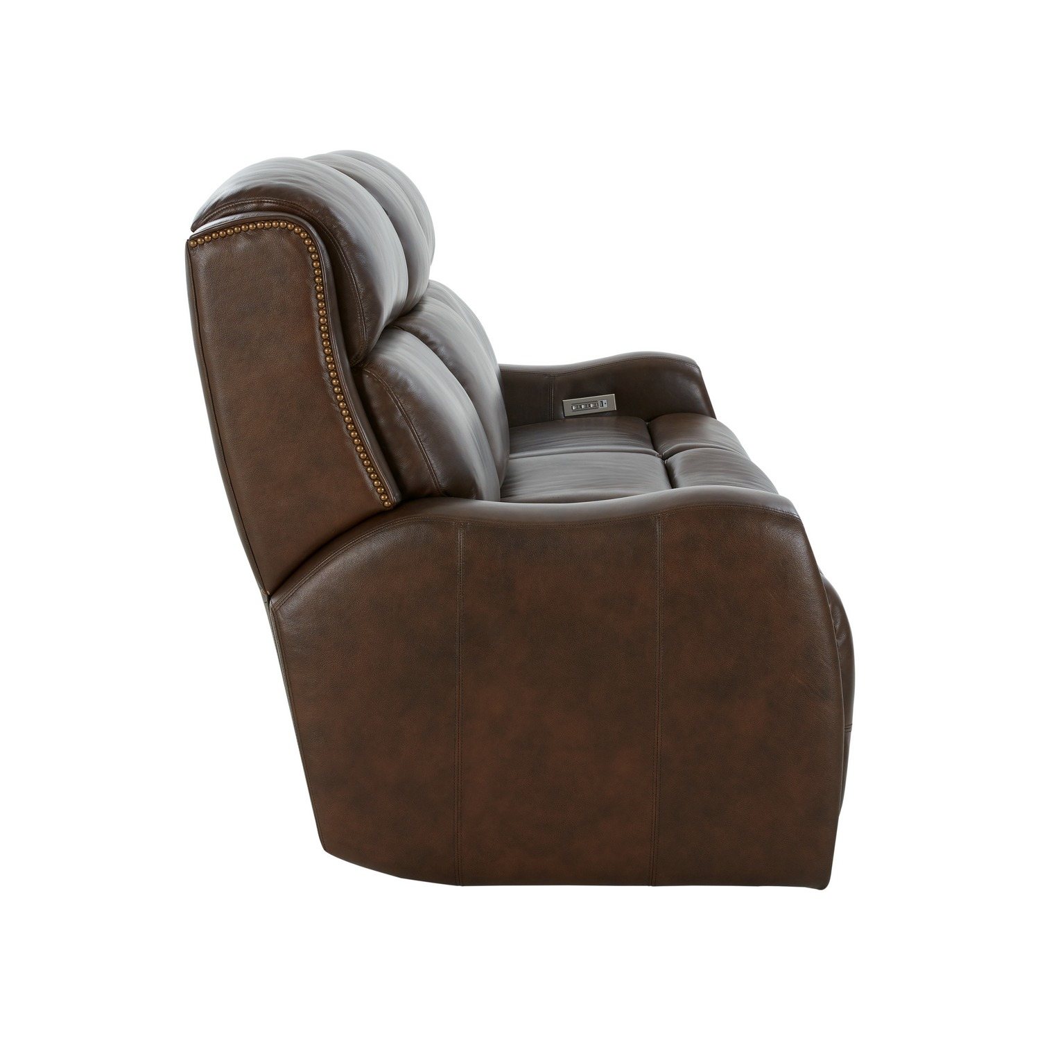 Barcalounger Brookside Power Reclining Sofa with Power Head Rests and Power Lumbar - Ashford Walnut/All Leather