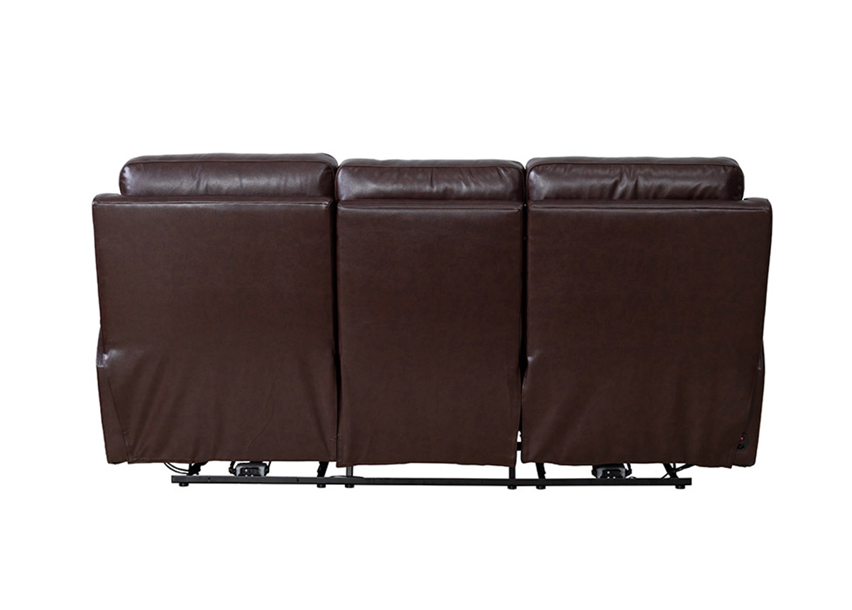 Barcalounger Bryce Power Reclining Sofa with Power Head Rests and Lumbar - Ryegate Fudge/Leather Match