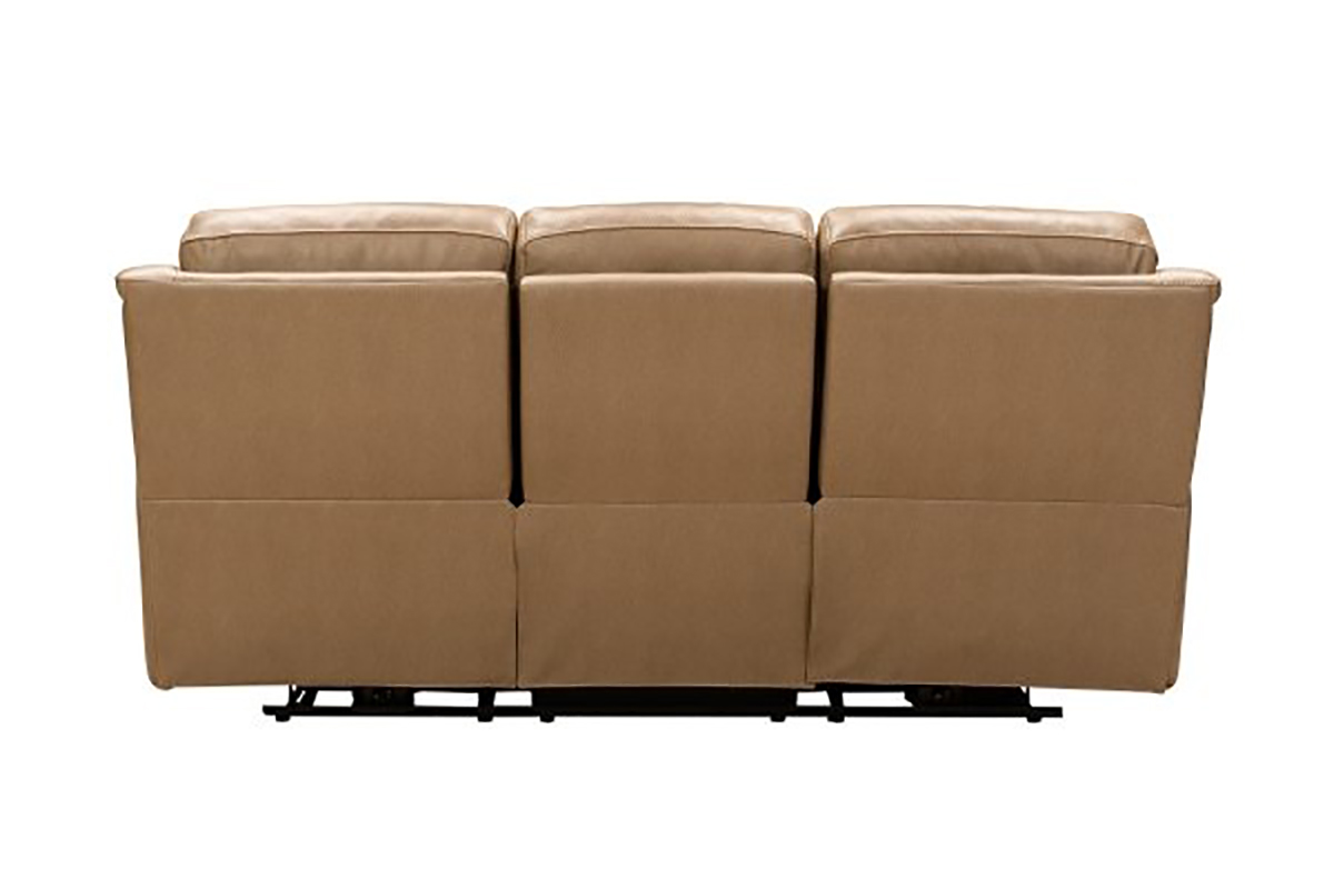 Barcalounger Kaden Power Reclining Sofa with Power Head Rests and Lumbar - Elliott Taupe/Leather Match