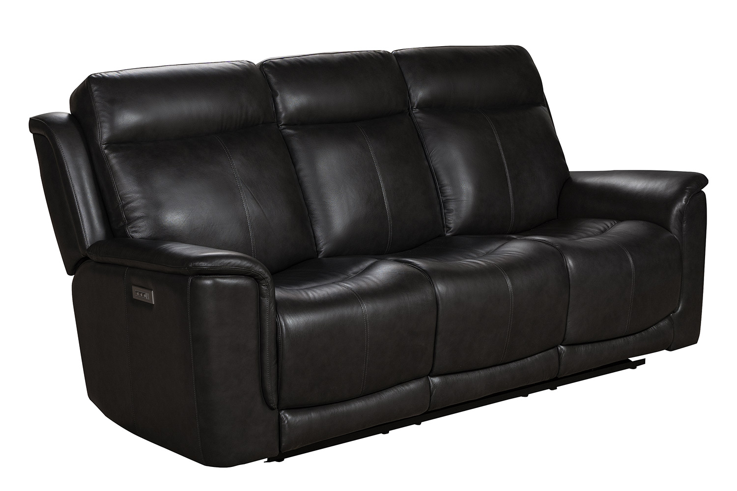 Barcalounger Burbank Power Reclining Sofa with Power Head Rests and Lumbar - Matteo Smokey Gray/Leather match