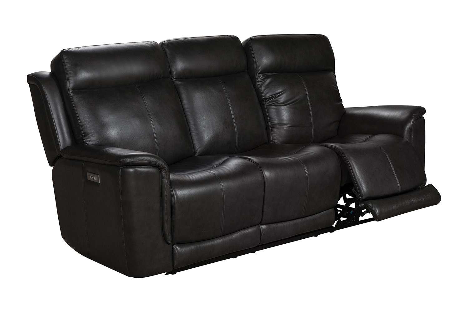 Barcalounger Burbank Power Reclining Sofa with Power Head Rests and Lumbar - Matteo Smokey Gray/Leather match