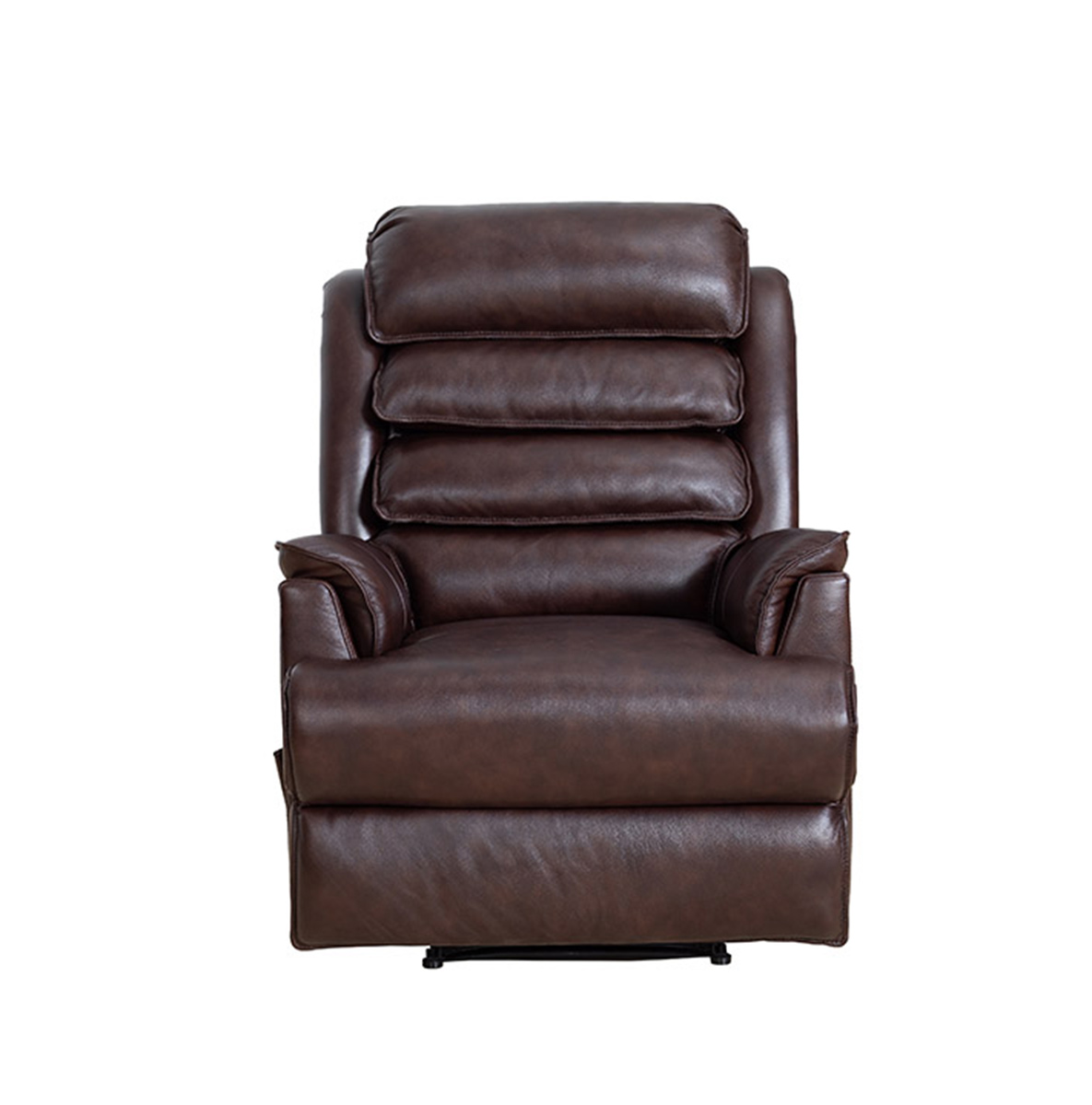 Barcalounger Gatlin Big and Tall Recliner Chair - Ryegate Brownstone/Leather Match