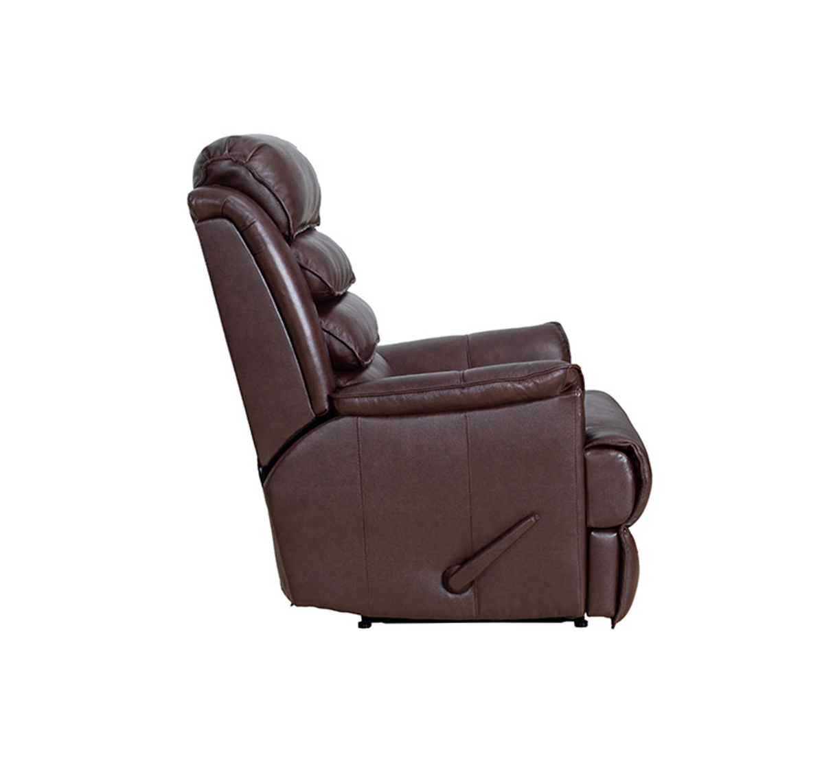 Barcalounger Gatlin Big and Tall Recliner Chair - Ryegate Brownstone/Leather Match