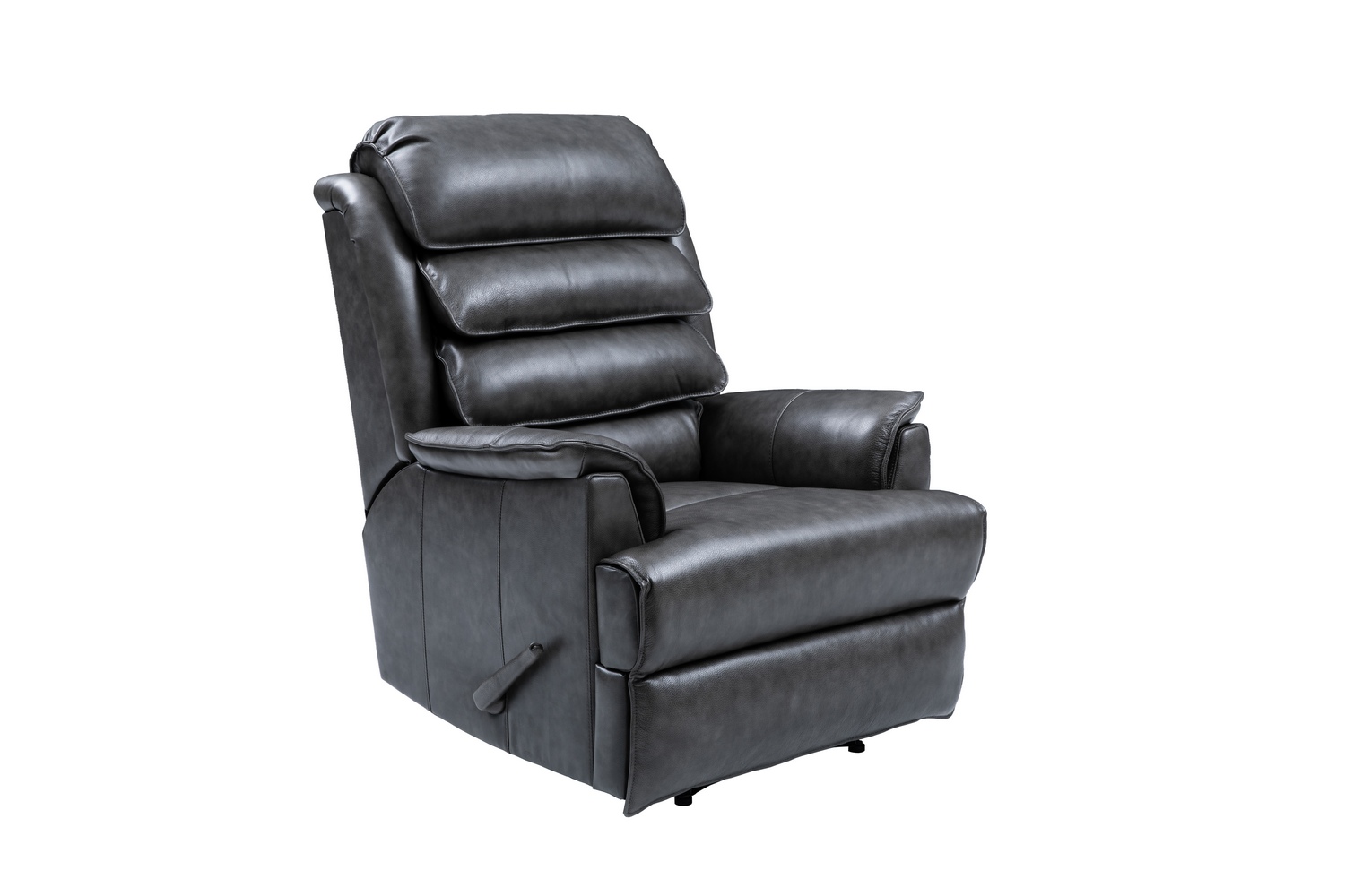 Barcalounger Gatlin Big and Tall Recliner Chair - Ryegate Gray/Leather match
