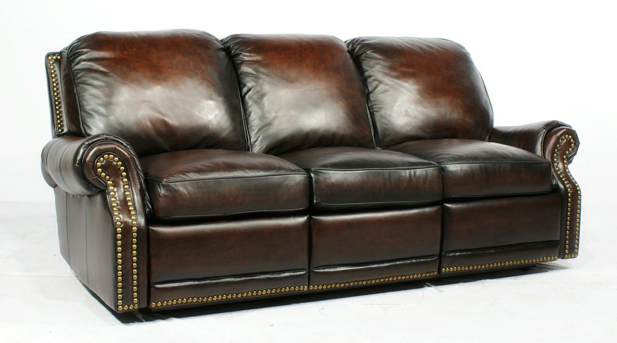 Barcalounger Premier ll Vintage Reserve Reclining Sofa - Stetson Coffee