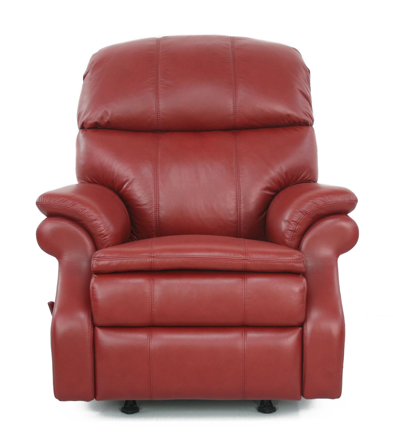 Barcalounger Baron ll Casual Comfort Leather Recliner - Red