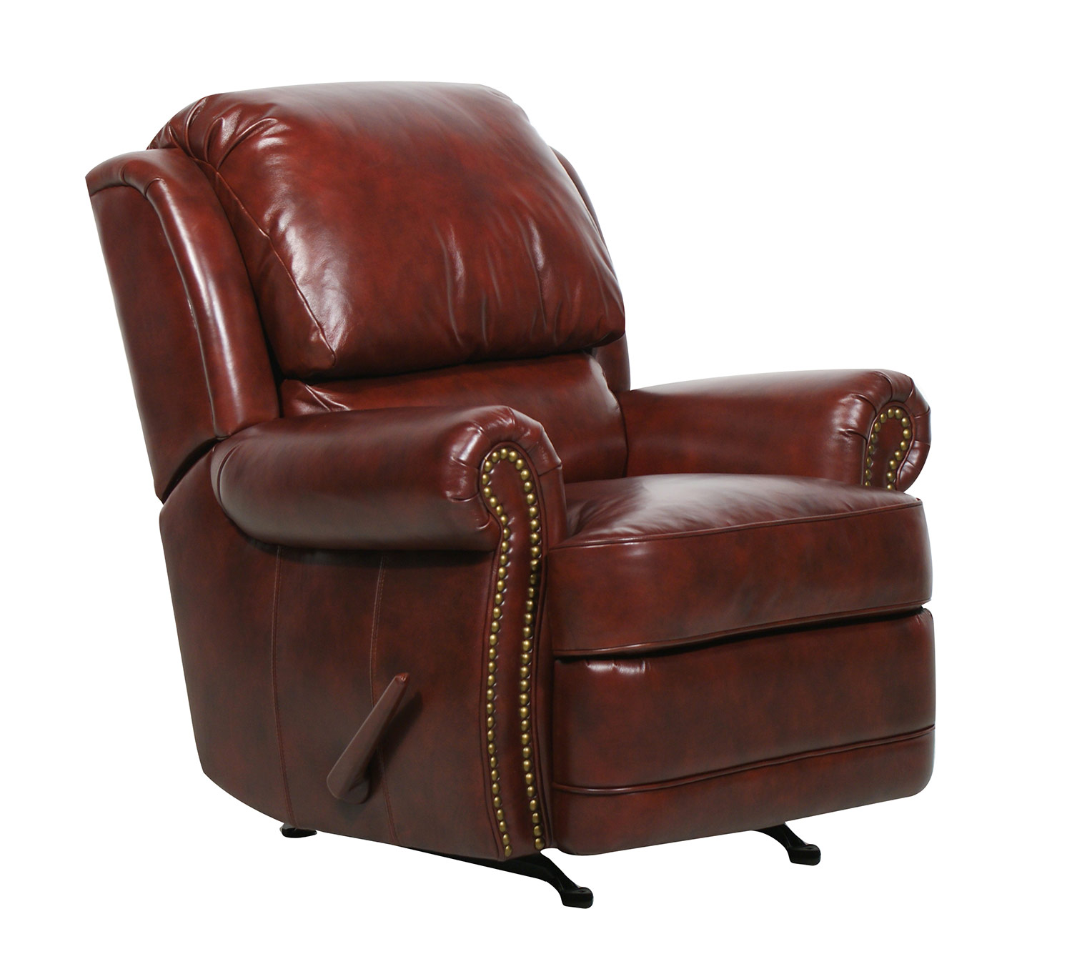 Barcalounger Regency ll Vintage Reserve Leather Recliner - Burgundy