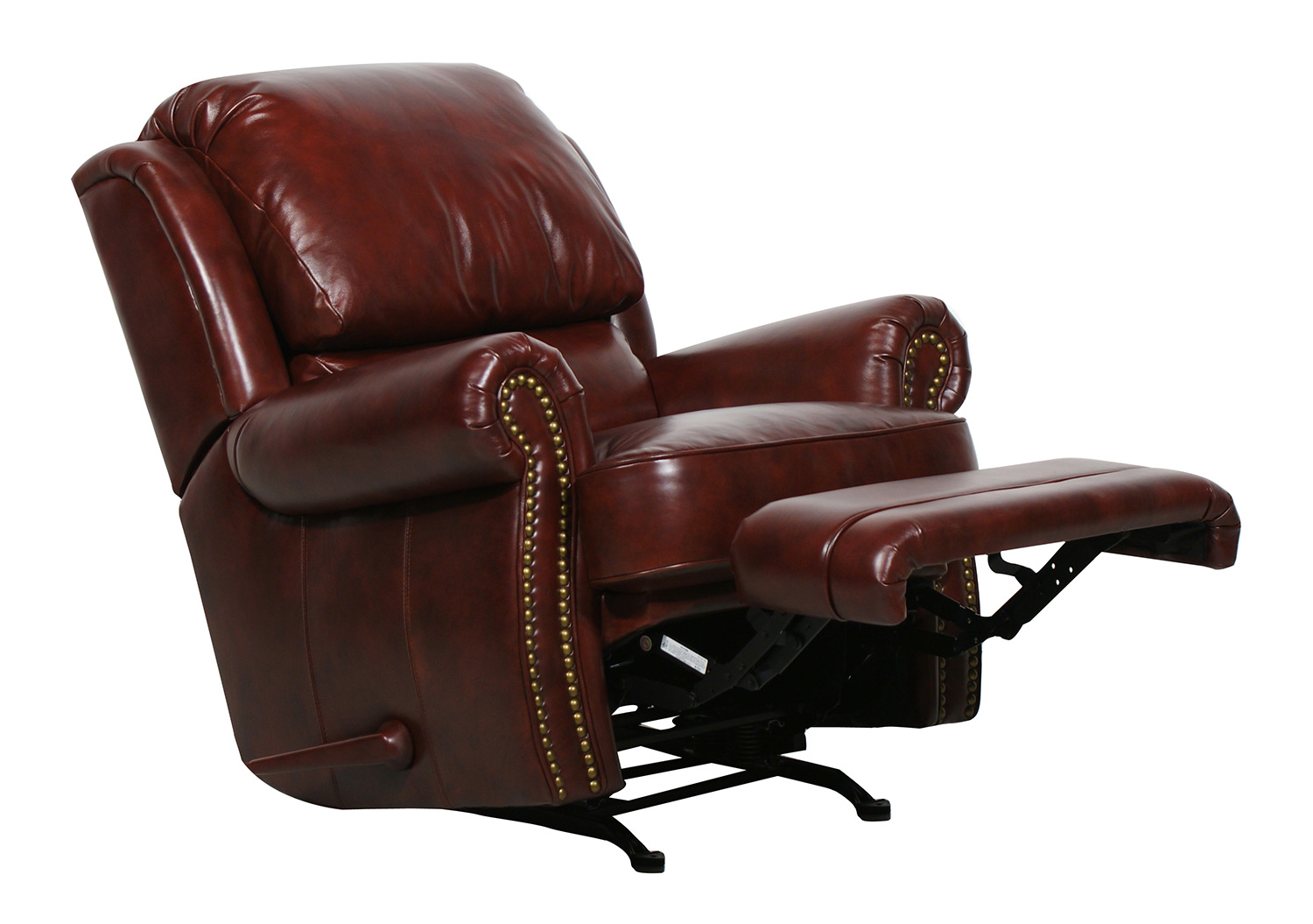 Barcalounger Regency ll Vintage Reserve Leather Recliner - Burgundy