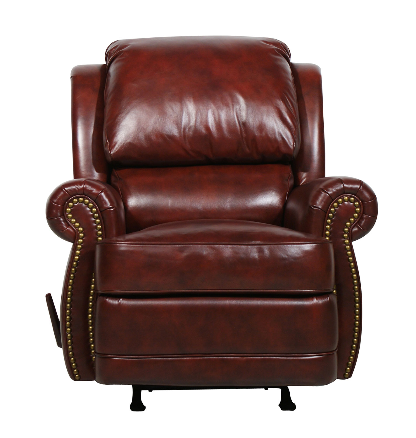 Barcalounger Regency ll Vintage Reserve Leather Recliner - Burgundy