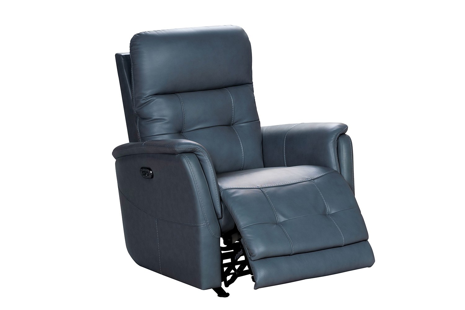 Barcalounger Horton Power Rocker Recliner Chair with Power Head Rest - Masen Bluegray/Leather match