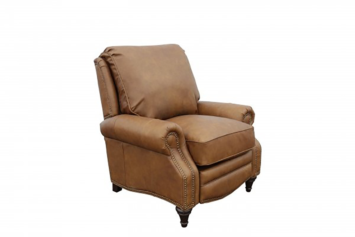 Barcalounger Avery Recliner Chair - Rustic Bourbon/All Top Rain Leather