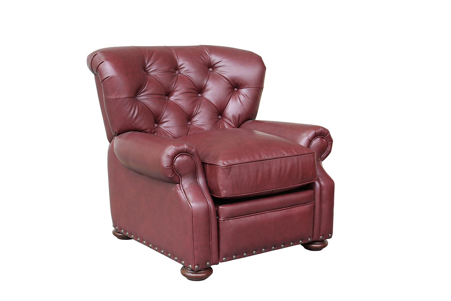 Barcalounger Sinclair Recliner Chair - Shoreham Wine/All Leather
