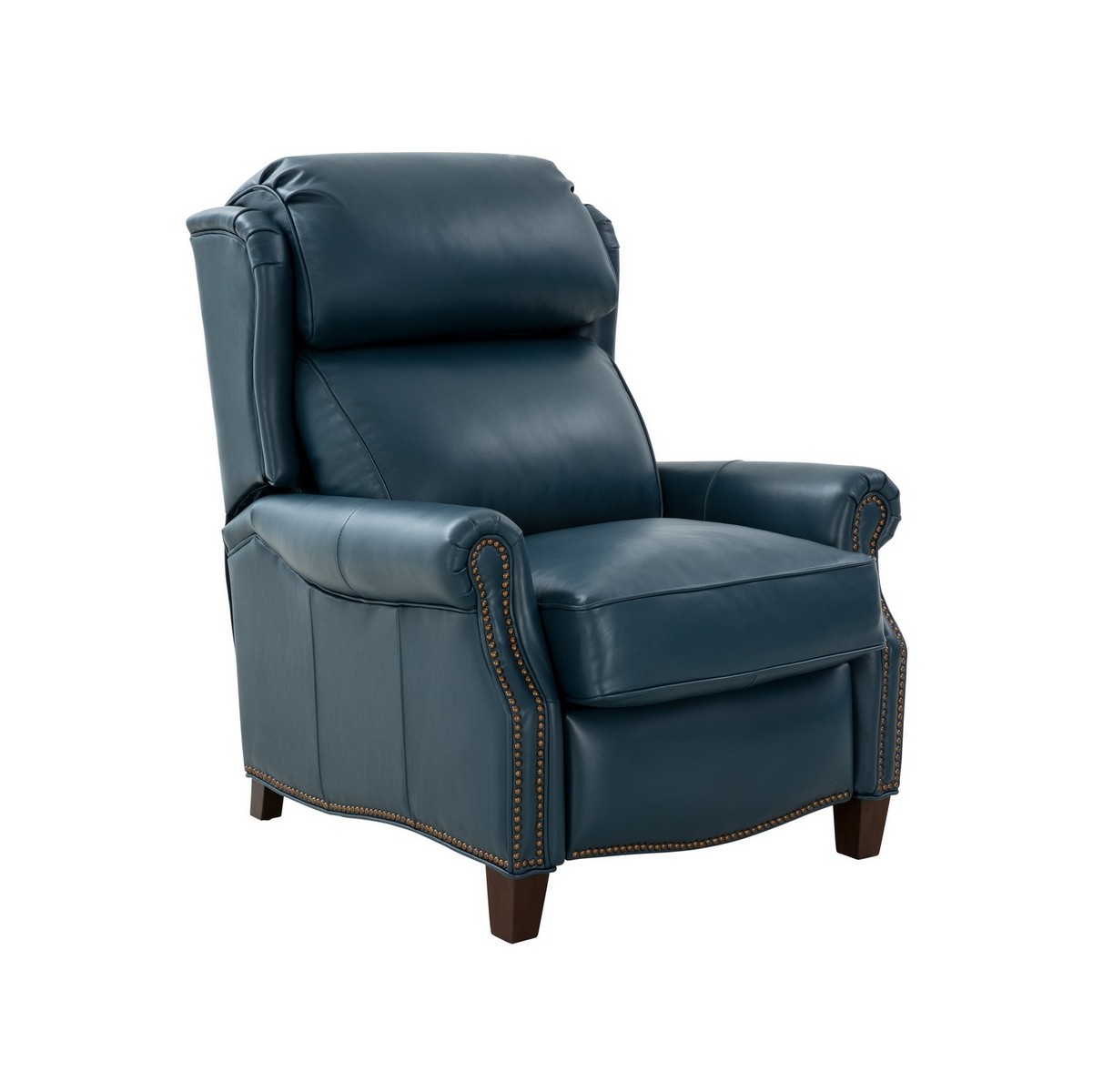 Barcalounger Meade Recliner Chair - Prestin Yale Blue/All Leather
