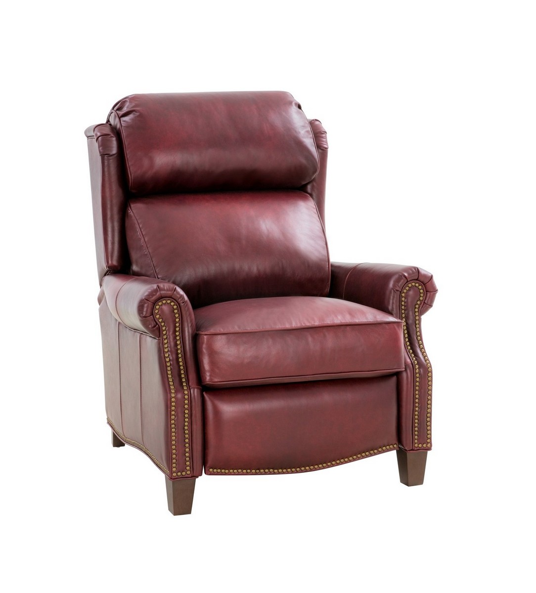 Barcalounger Meade Recliner Chair - Emerson Sangria/Top Grain Leather