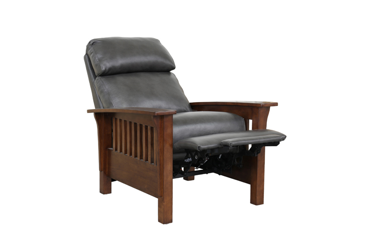 Barcalounger Mission Recliner Chair - Wrenn Gray/all leather