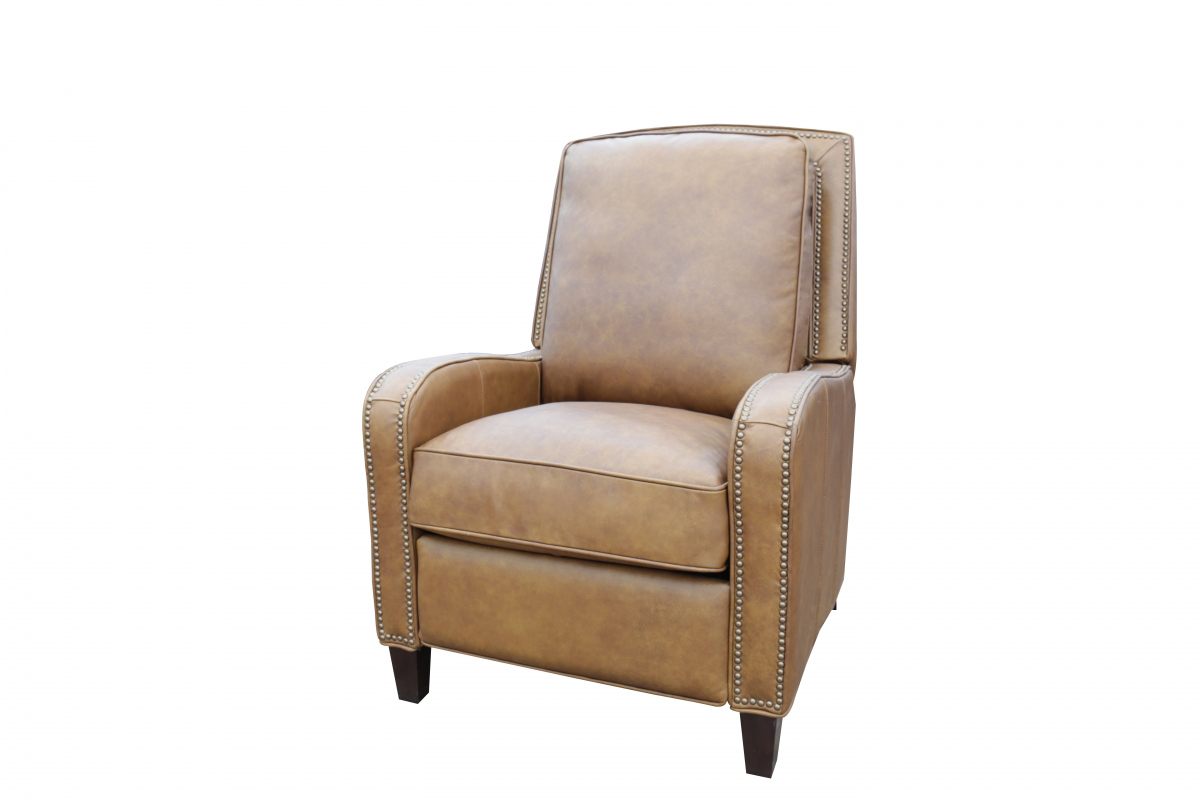 Barcalounger Knoxville Recliner Chair - Rustic Bourbon/All Top Rain Leather