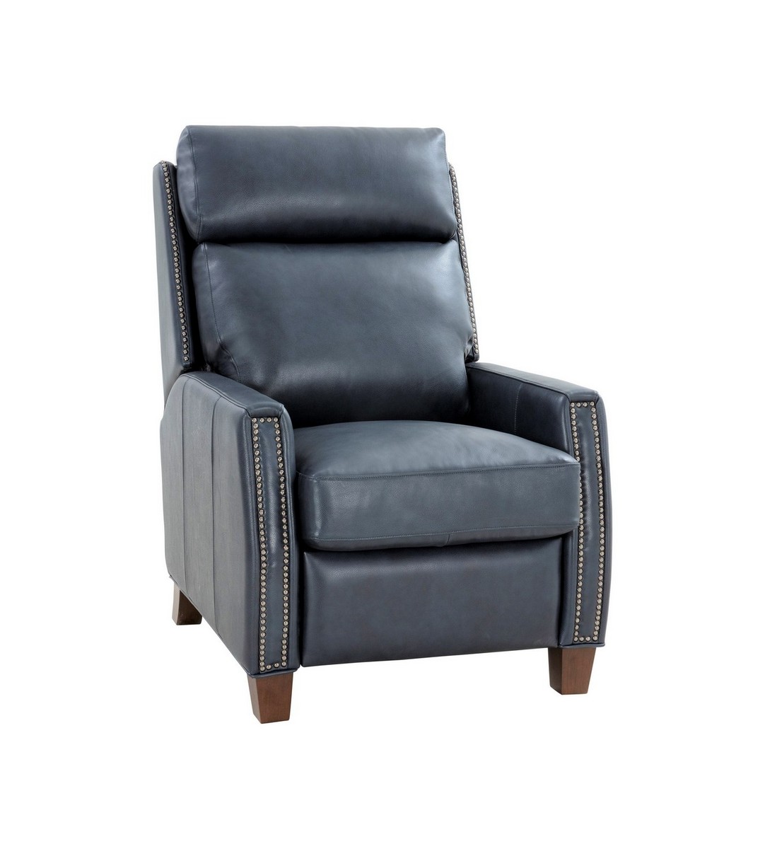 Barcalounger Anaheim Big and Tall Recliner Chair - Barone Navy Blue/All Leather