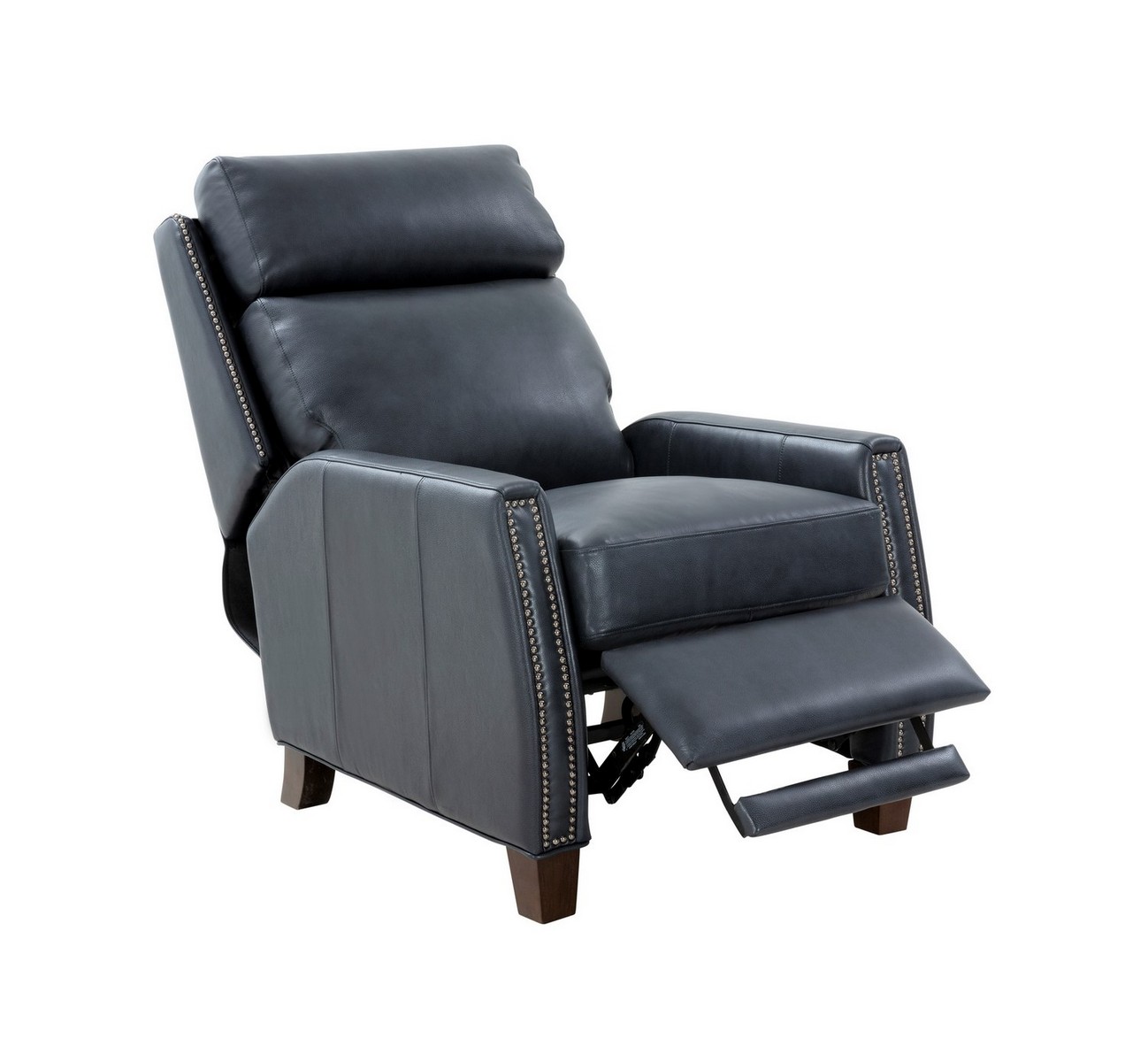 Barcalounger Anaheim Big and Tall Recliner Chair - Barone Navy Blue/All Leather