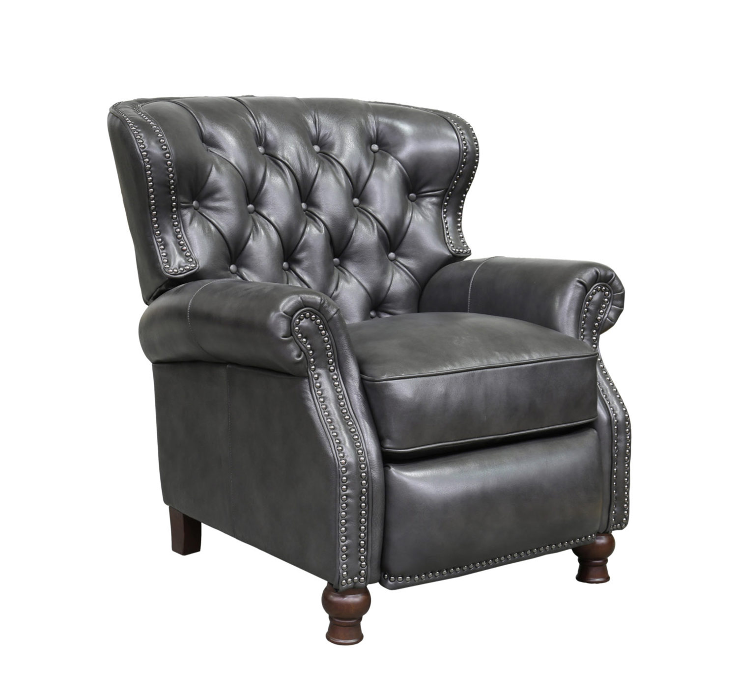 Barcalounger Presidential Recliner Chair - Wrenn Gray/all leather