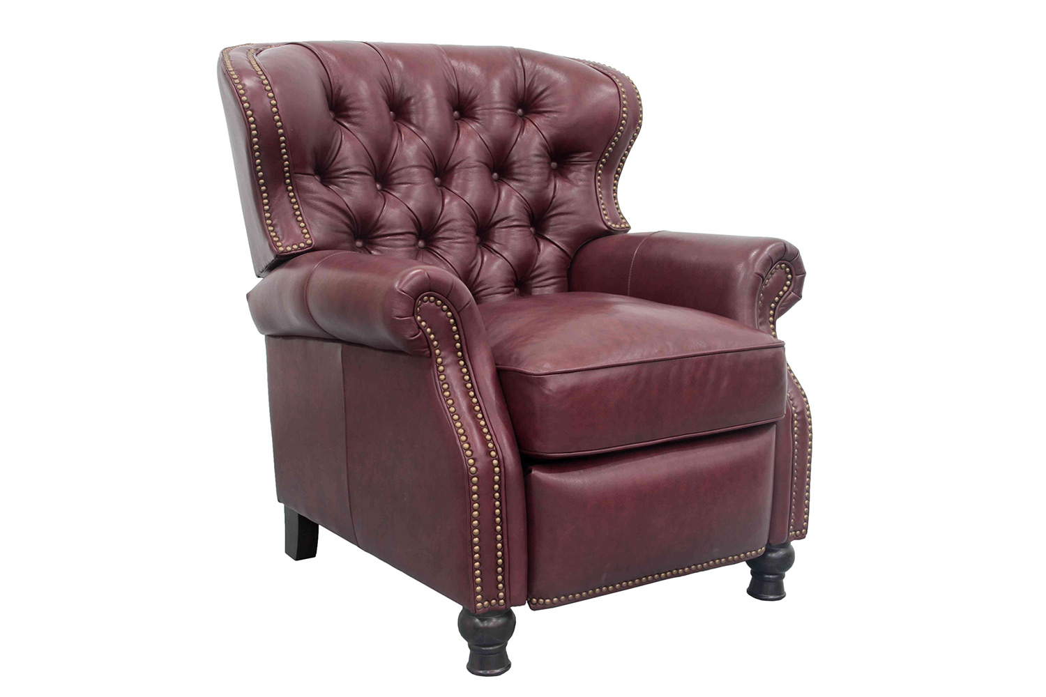 Barcalounger Presidential Recliner Chair - Shoreham Wine/All Leather