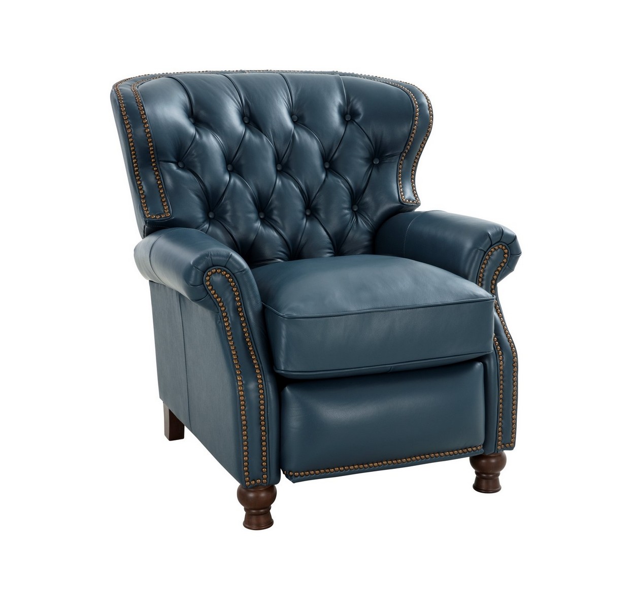 Barcalounger Presidential Recliner Chair - Prestin Yale Blue/All Leather