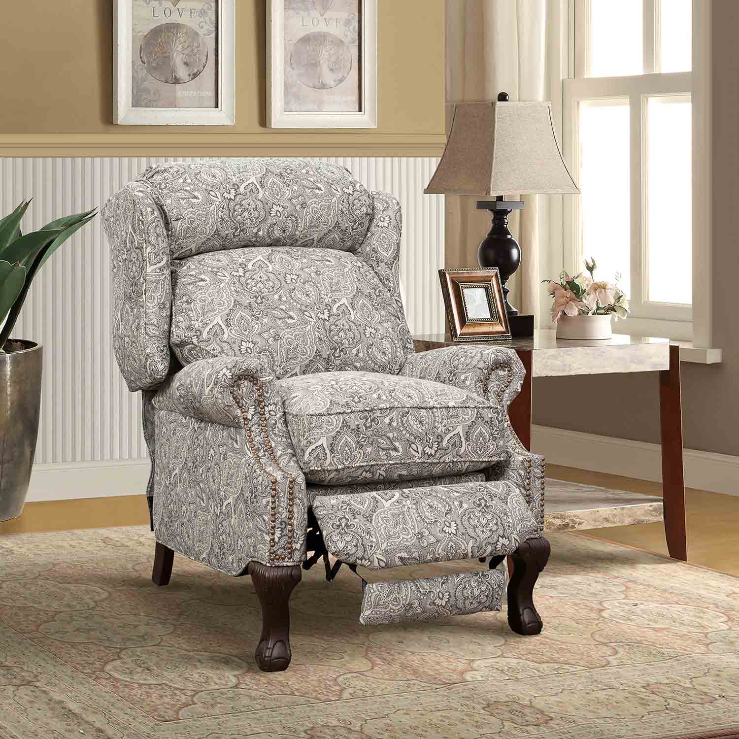 Barcalounger Danbury Recliner Chair - Rustic Cobblestone fabric