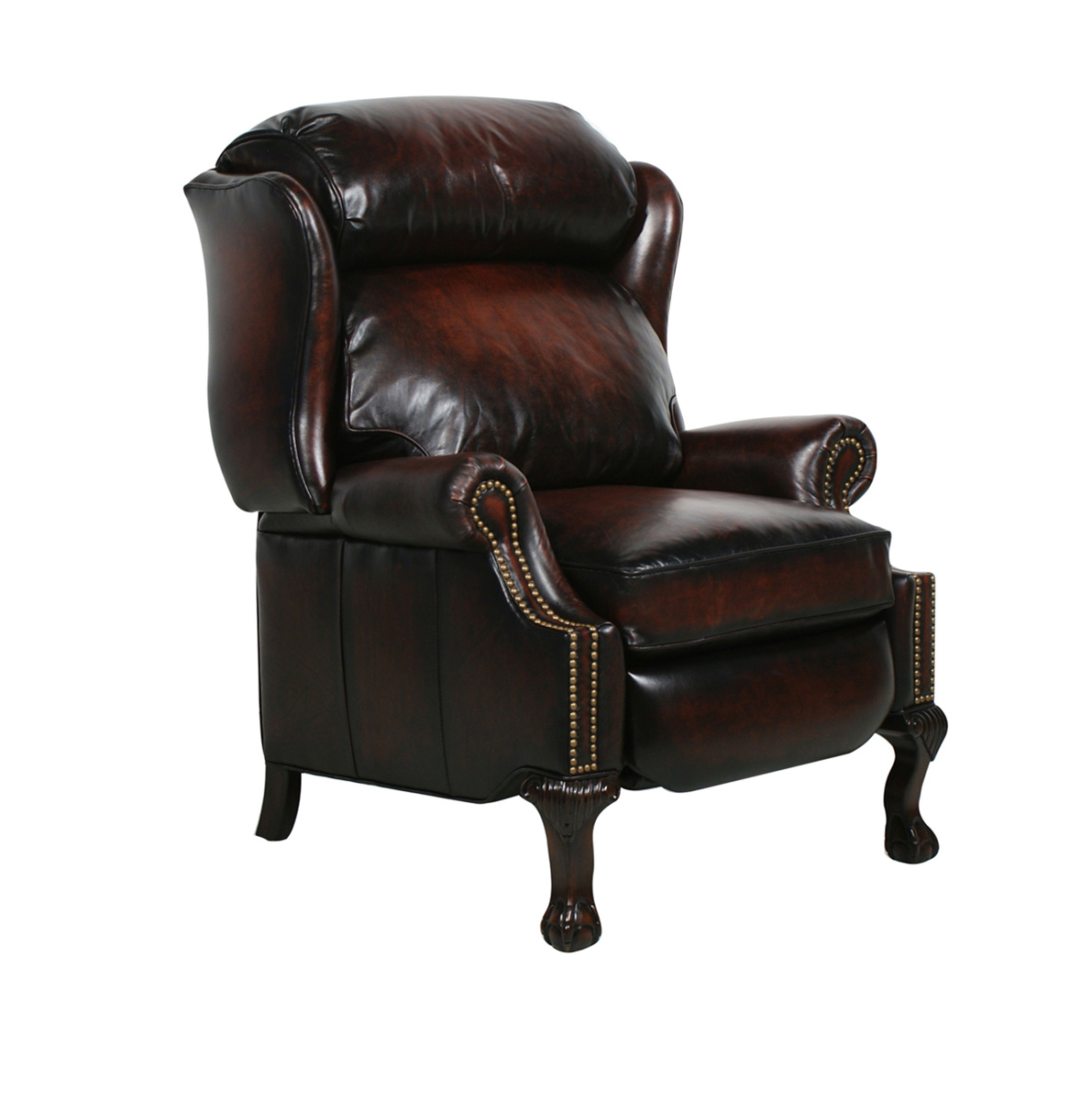 Barcalounger Churchill Recliner Chair - Stetson Bordeaux/All Leather