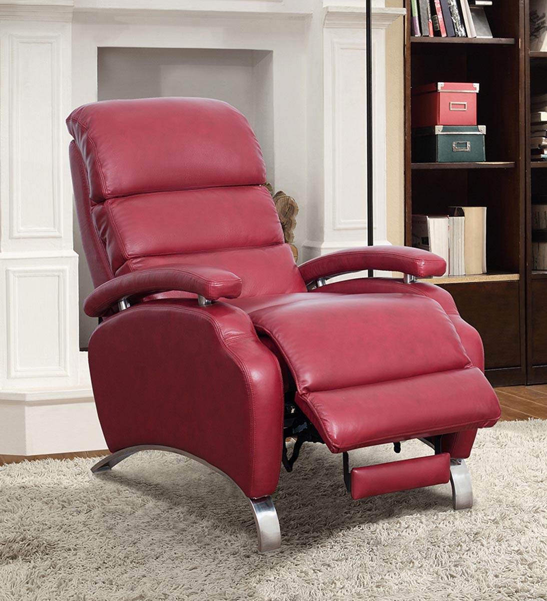 Barcalounger Giovanni Recliner Chair - Stargo Red/Leather Match
