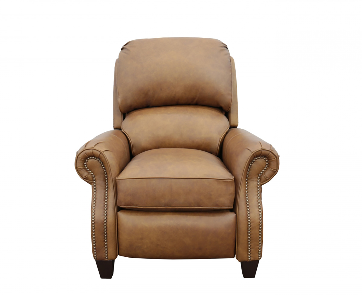 Barcalounger Churchill Recliner Chair - Rustic Bourbon/All Top Rain Leather