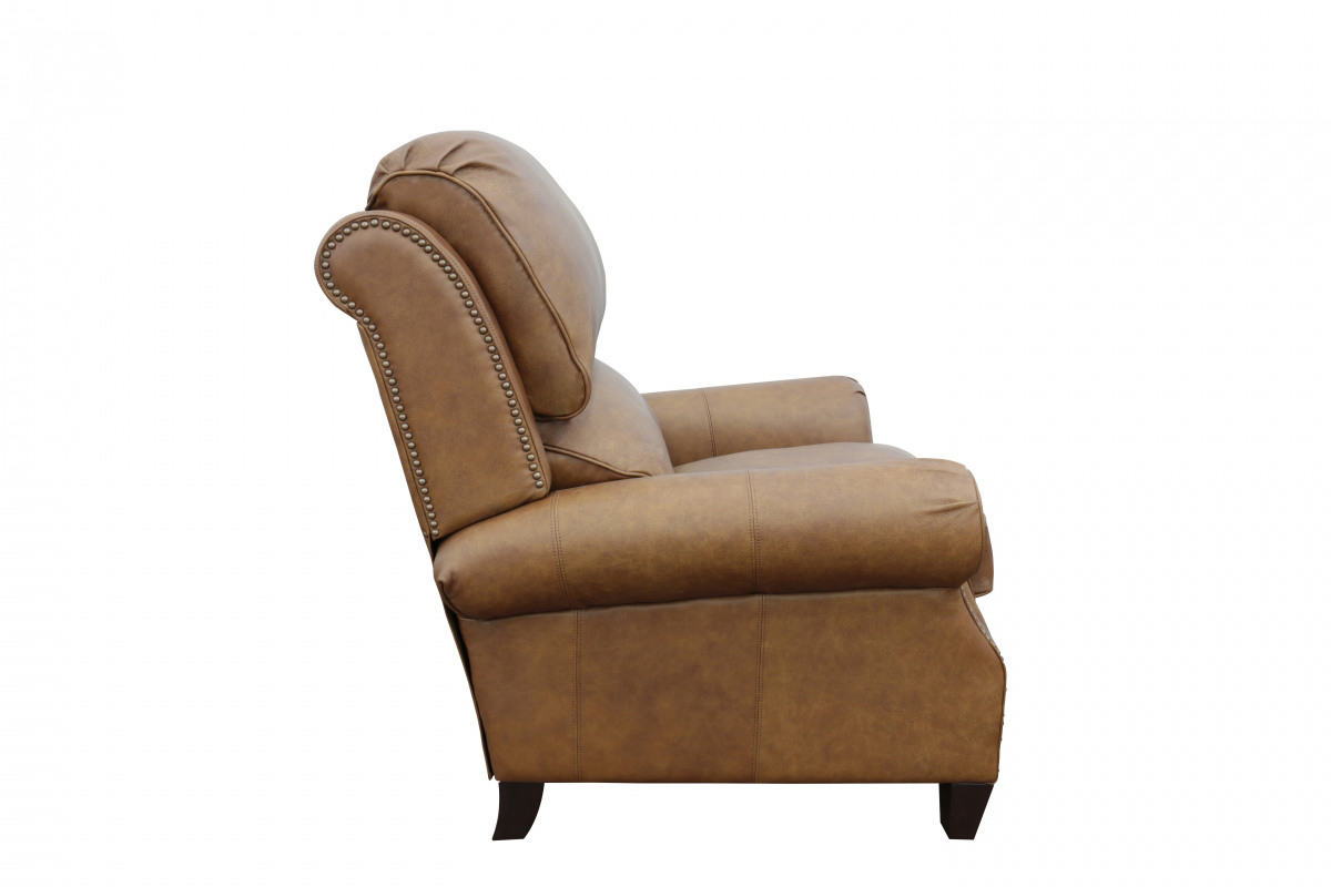 Barcalounger Churchill Recliner Chair - Rustic Bourbon/All Top Rain Leather